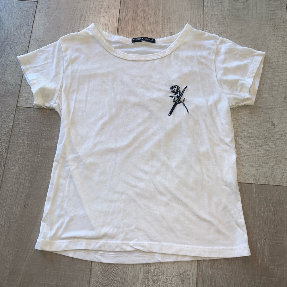 RARE brandy melville knifeXrose shirt